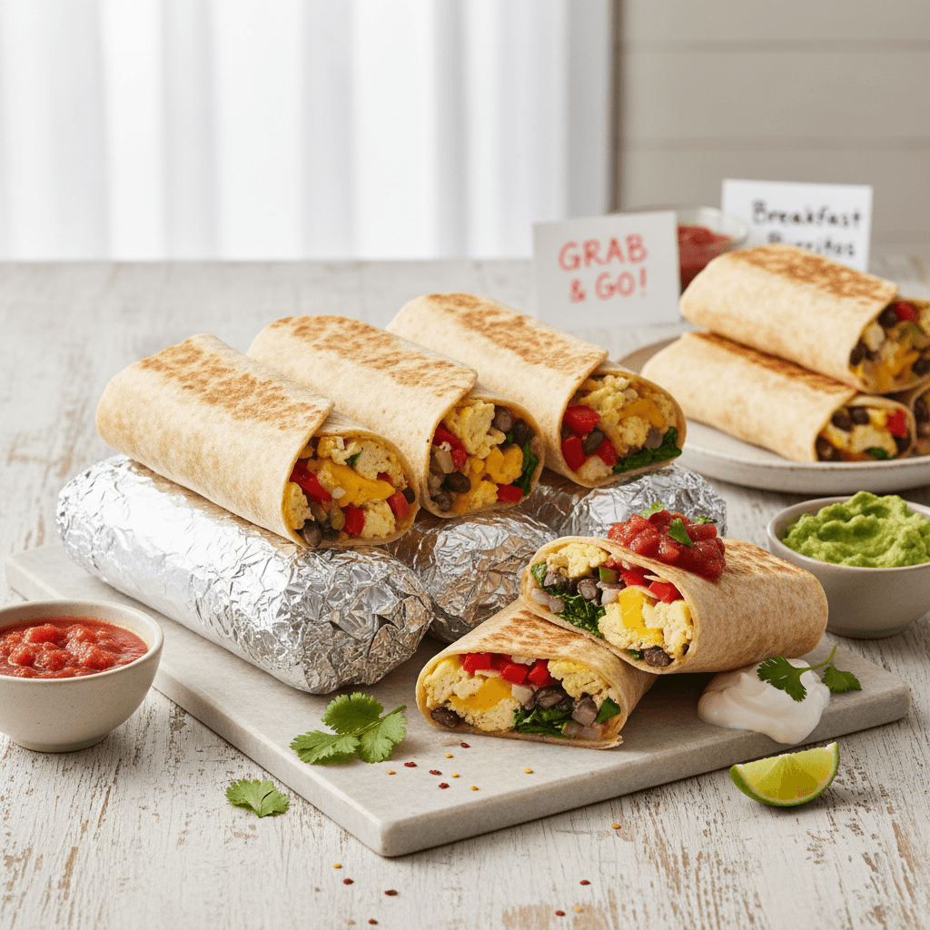 Freezer Breakfast Burritos